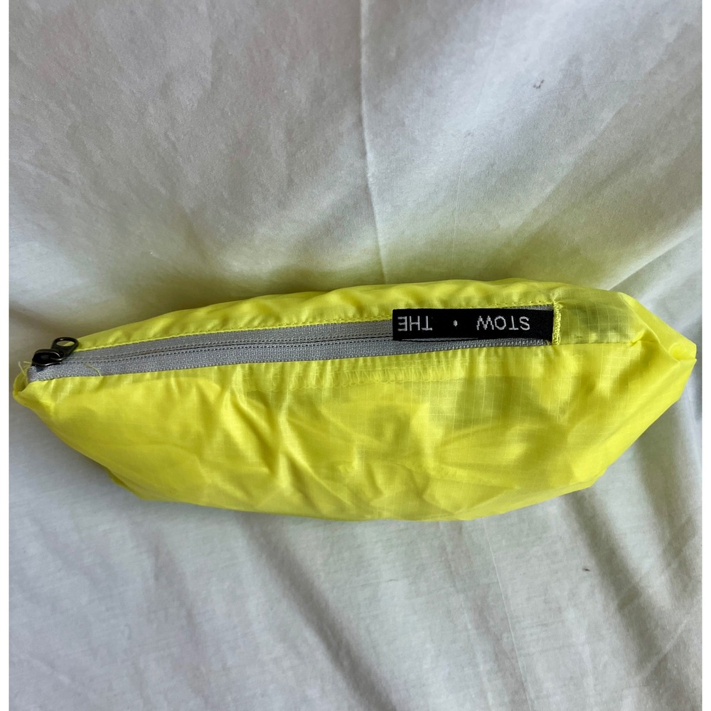 The North Face Stow Pocket Hooded Jacket Womens L Yellow Windbreaker - Picture 10 of 10
